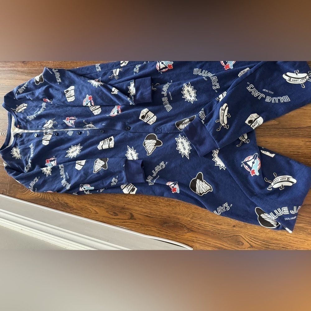 DRAKE GENERAL ARBORIST Blue Jays button up onesie pajama (US size XS) - Picture 4 of 4